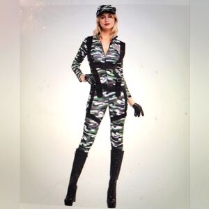 NWT WOMENS PARATROOPER MILITARY ARMED FORCES COSTUME